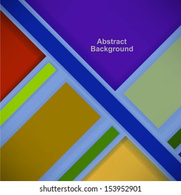 Retro background with colored squares and stripes