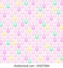 Retro background with colorful drops falling down