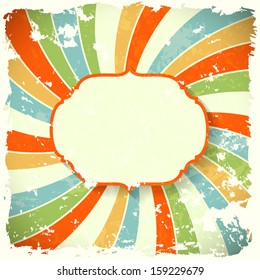 retro background with colorful spiral, vector illustration, eps 10 with transparency