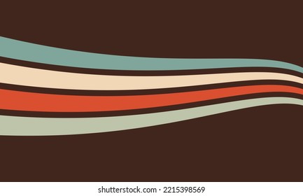 Retro background with colorful striped design element. Vector illustration.