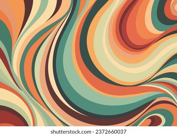 Retro background with colorful stripes. Vector illustration.