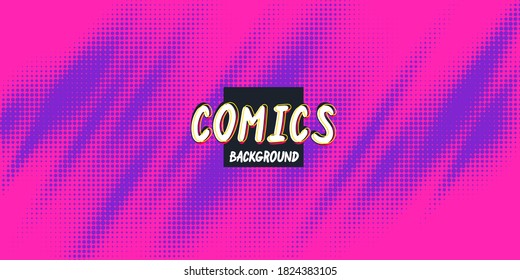 Retro background with a comics style. Abstract vector halftone background. Template for design and creative ideas.