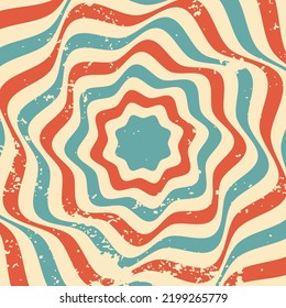 Retro background with curved lines