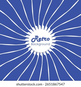 retro background with curved rays on light backdrop. great for vintage posters, t-shirt designs, social media, web templates, and nostalgic vector artwork.
