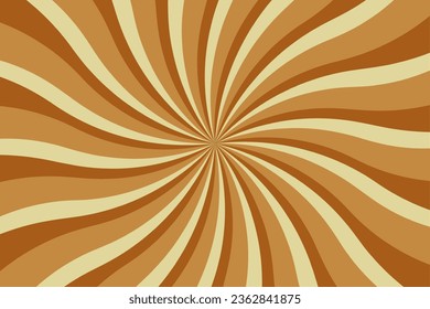 Retro background with curved rays or stripes in the center. Rotating spiral stripes. Sunburst or solar burst retro background. Vector illustration