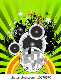 retro background for disco night life