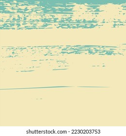 Retro background with distressed vintage grunge texture. Monochrome abstract vector illustration with simple paint brush strokes. 
