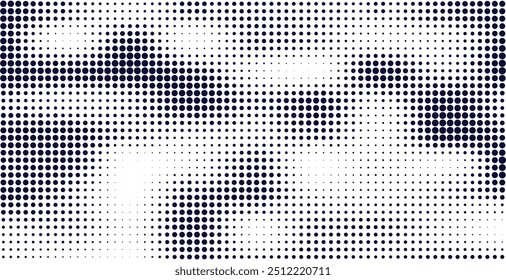 Retro background with dot grid, vintage gradient, and comic-style noise. Grainy pixel texture and old-school cartoon effect, ideal for posters, bitmap overlays, and classic design projects. Vector