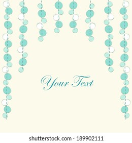 Retro background as festive garlands of glass circles
