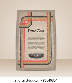 Retro background, flyer with place for your text-vector