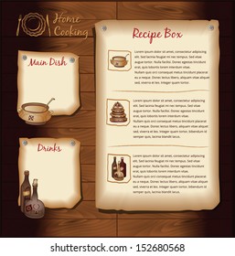 Retro Background for Food Recipe Menu Template