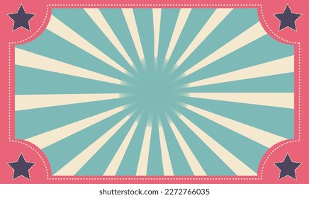retro background frame with free space, which can be used as a birthday invitation, party or as a certificate, with re-editable star decorations based on EPS vector