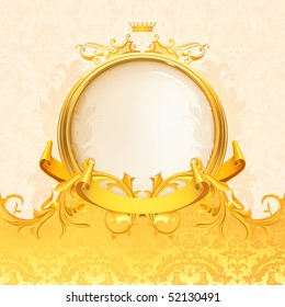 Retro Background with the Frame, vector