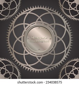 retro background with gears Steampunk. vector illustration