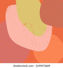 Retro background. Background with a grunge texture. Vector illustration. Vintage color palette of blue orange red beige and brown.