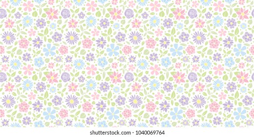 Retro background with hand drawn flowers. Mother's Day, Woman's Day and Valentine's Day. Vector.
