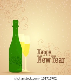 Retro background for happy new year