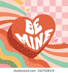 retro background with heart. vector illustration