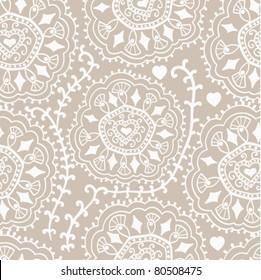 Retro background, lace seamless pattern, ornate endless texture