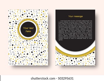 Retro background leaflet template
