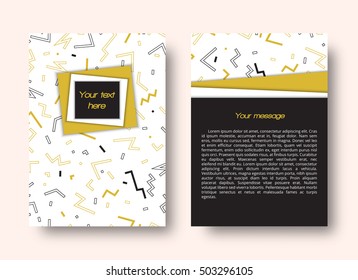 Retro background leaflet template
