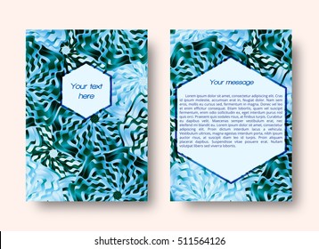 Retro background leaflet template
