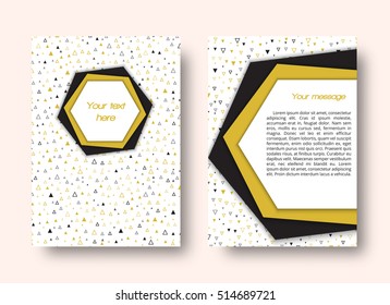 Retro background leaflet template
