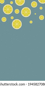 Retro-Hintergrund von Zitronenscheiben für Ihr Design