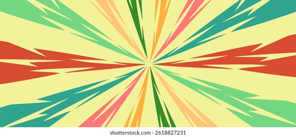 Retro background with lightning. Background with abstract lines. Vector.