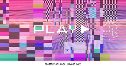 Retro background like in old video tape rewind or no signal TV screen. Back to the 80's-90's style.