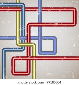 Retro background of lines. Vector eps 10