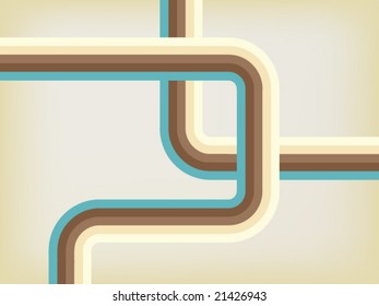 retro background with lines - vector image
