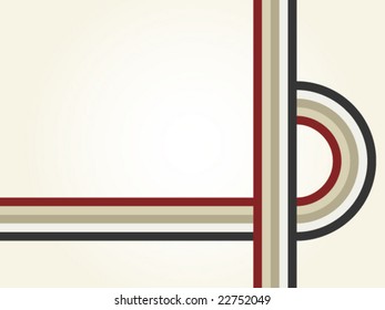 retro background with lines - vector image