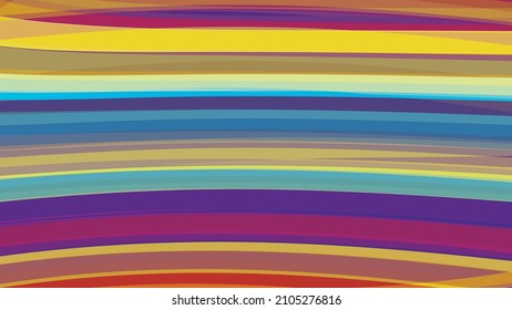Retro background with multicolored horizontal artistic stripes. Vintage vector graphic pattern