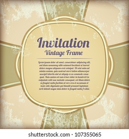 Retro background. Old paper greeting card