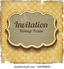 Retro background. Old paper greeting card