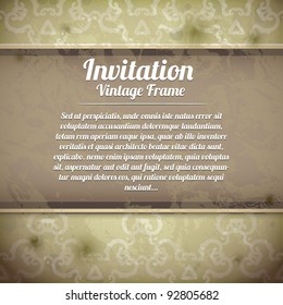 Retro background. Old paper greeting card
