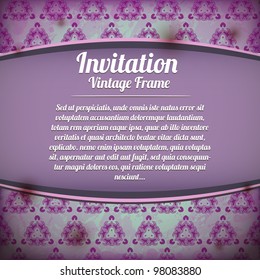 Retro background. Old paper greeting card