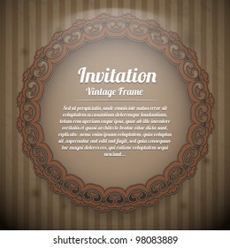 Retro background. Old paper greeting card