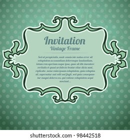 Retro background. Old paper greeting card
