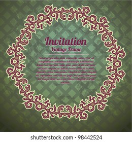 Retro background. Old paper greeting card