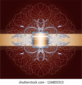 Retro background with ornament