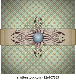 Retro background with ornament