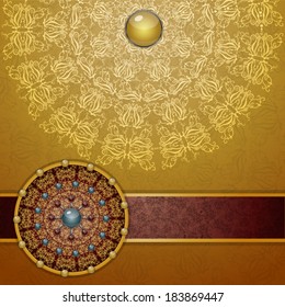 Retro background with ornament, 