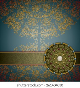 Retro background with ornament.