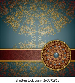 Retro background with ornament.