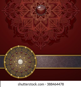 Retro background with ornament.