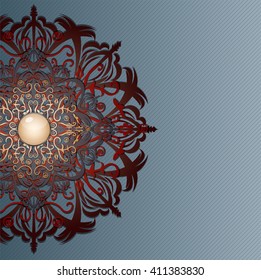 Retro background with ornament. 
