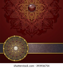 Retro background with ornament. Illustration 10 version
