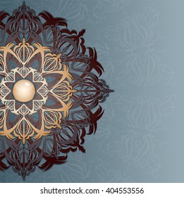 Retro background with ornament, Illustration 10 version